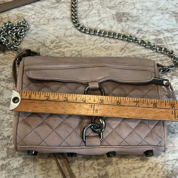 Rebecca Minkoff Quilted Tan suede Crossbody Bag - Picture 4 of 11